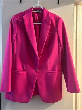 Express Women's Bright Fuchsia Single-Button Blazer